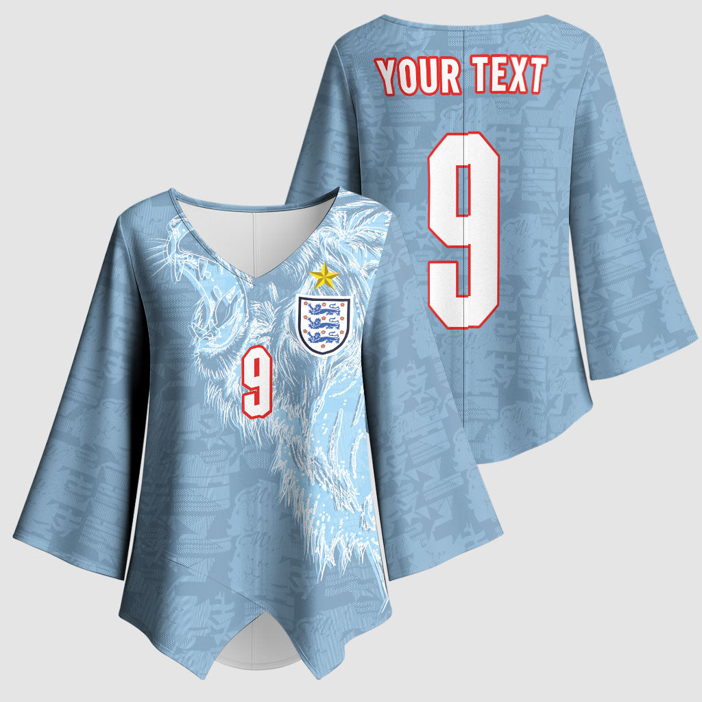 England National Football Custom Kimono Sleeve Blouse Lions Roar 2026 Glory