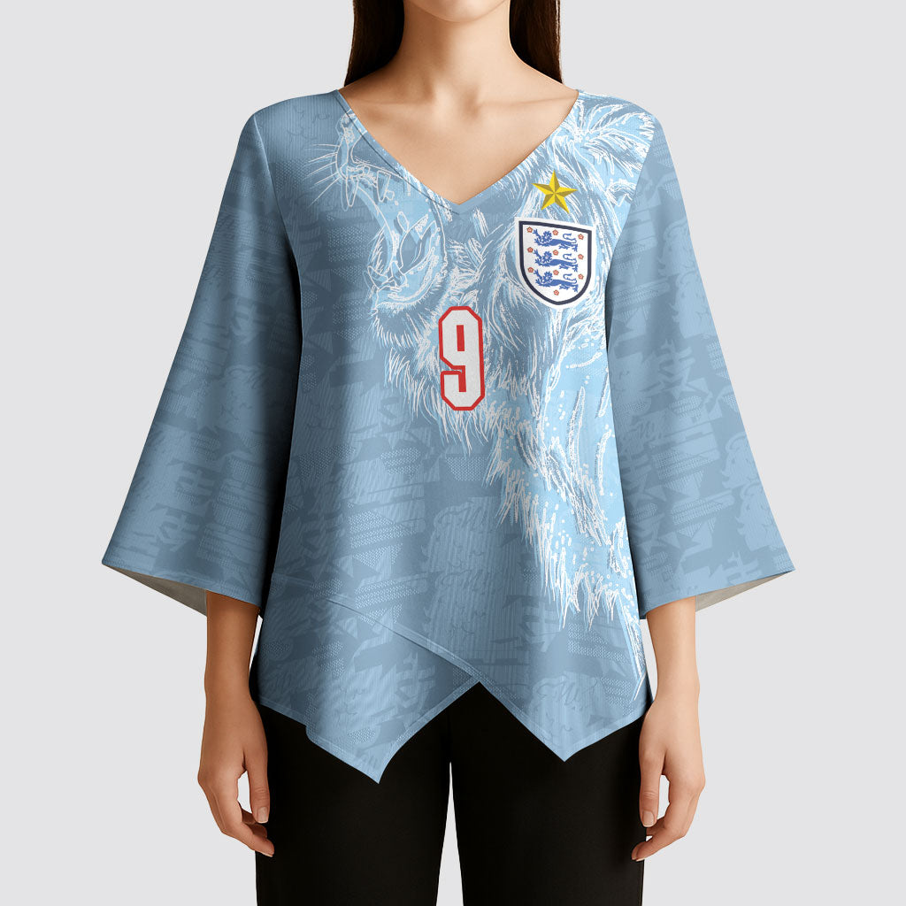 England National Football Custom Kimono Sleeve Blouse Lions Roar 2026 Glory