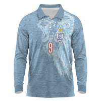 England National Football Custom Long Sleeve Polo Shirt Lions Roar 2026 Glory