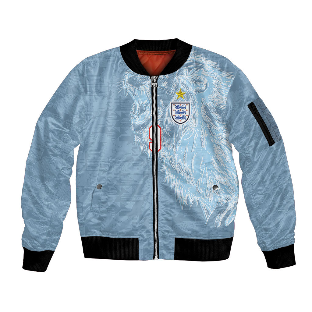 England National Football Custom Sleeve Zip Bomber Jacket Lions Roar 2026 Glory