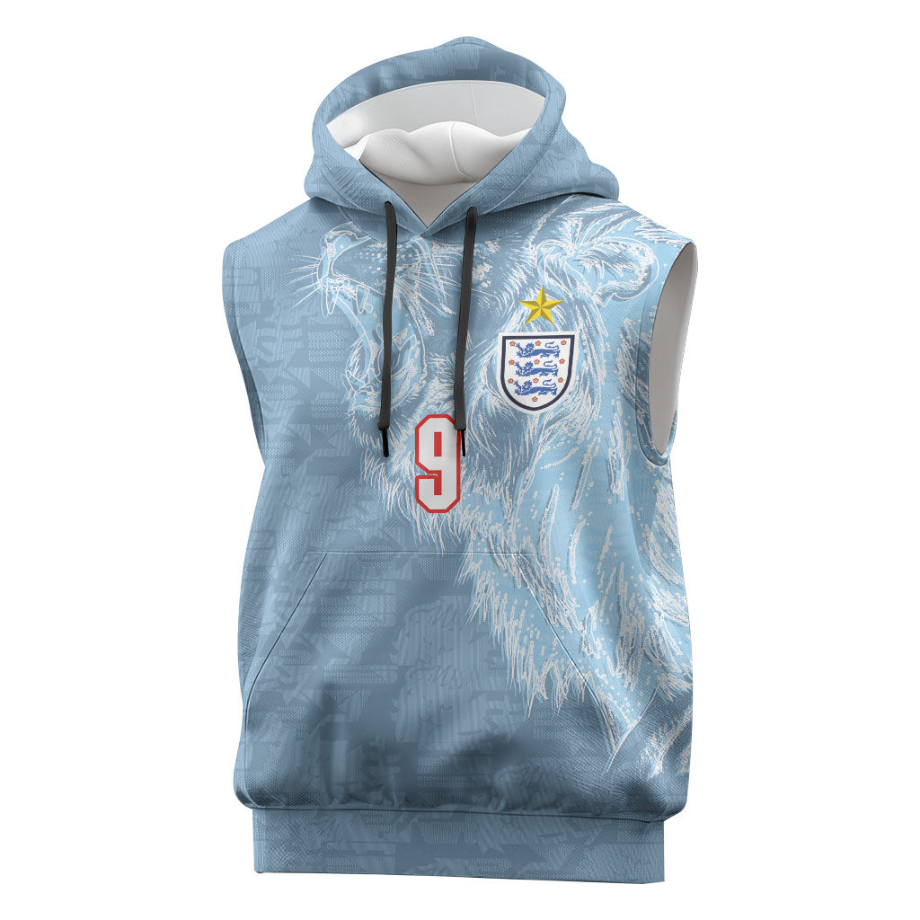 England National Football Custom Sleeveless Hoodie Lions Roar 2026 Glory
