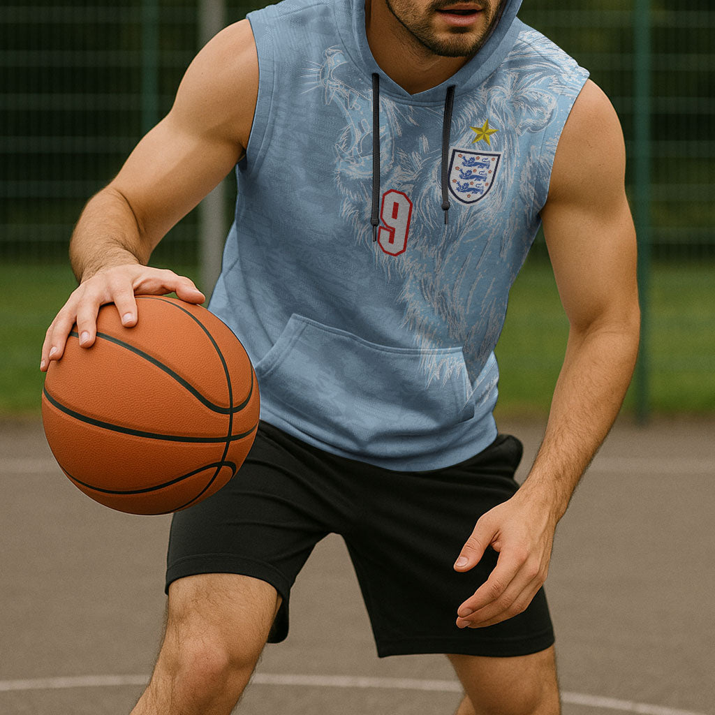 England National Football Custom Sleeveless Hoodie Lions Roar 2026 Glory