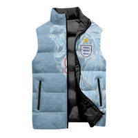 England National Football Custom Sleeveless Puffer Jacket Lions Roar 2026 Glory