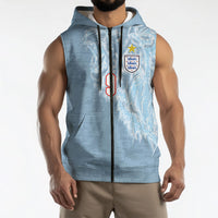 England National Football Custom Sleeveless Zip Hoodie Lions Roar 2026 Glory