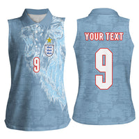 England National Football Custom Women Sleeveless Polo Shirt Lions Roar 2026 Glory