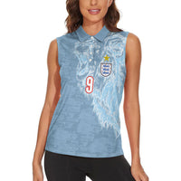 England National Football Custom Women Sleeveless Polo Shirt Lions Roar 2026 Glory