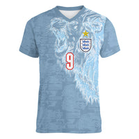 England National Football Custom Women V-Neck T-Shirt Lions Roar 2026 Glory