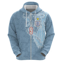 England National Football Custom Zip Hoodie Lions Roar 2026 Glory