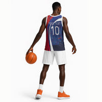 Haiti Football Custom Basketball Jersey Abstract Graphic Style Patriotic