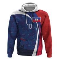 Haiti Football Custom Hoodie Abstract Graphic Style Patriotic