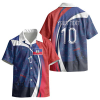 Haiti Football Custom Kid Hawaiian Shirt Abstract Graphic Style Patriotic LT03