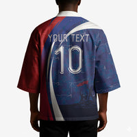 Haiti Football Custom Kimono Abstract Graphic Style Patriotic