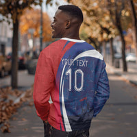 Haiti Football Custom Sweatshirt Abstract Graphic Style Patriotic