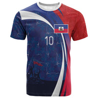 Haiti Football Custom T shirt Abstract Graphic Style Patriotic
