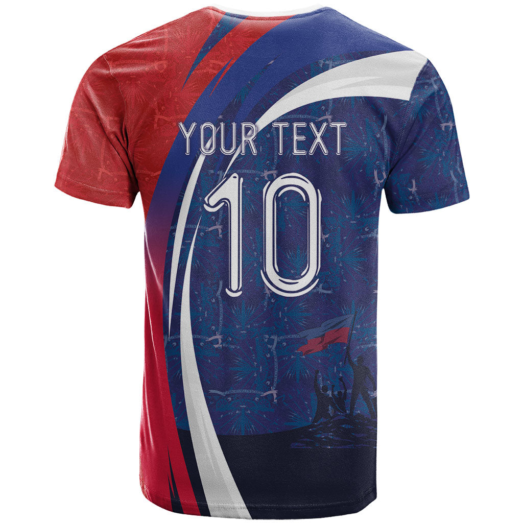 Haiti Football Custom T shirt Abstract Graphic Style Patriotic