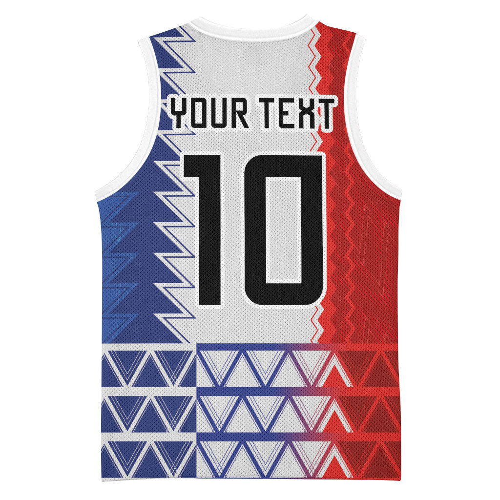 Haiti Football Custom Basketball Jersey Tribal African Abstract Graphic