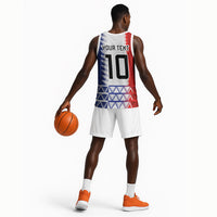 Haiti Football Custom Basketball Jersey Tribal African Abstract Graphic
