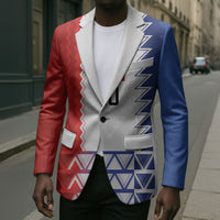 Haiti Football Custom Blazer Tribal African Abstract Graphic