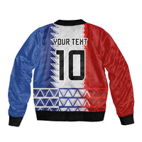 Haiti Football Custom Bomber Jacket Tribal African Abstract Graphic