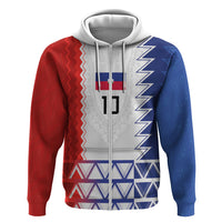Haiti Football Custom Hoodie Tribal African Abstract Graphic