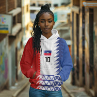 Haiti Football Custom Hoodie Tribal African Abstract Graphic