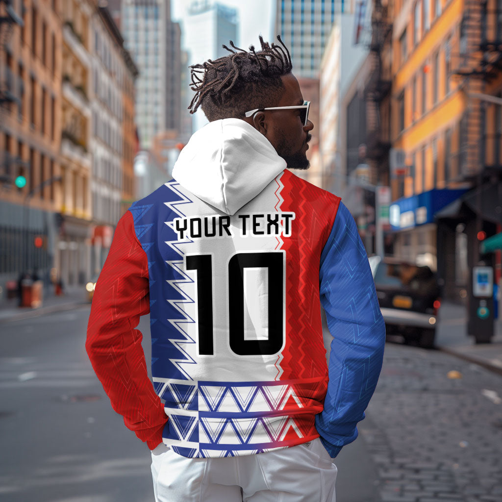 Haiti Football Custom Hoodie Tribal African Abstract Graphic