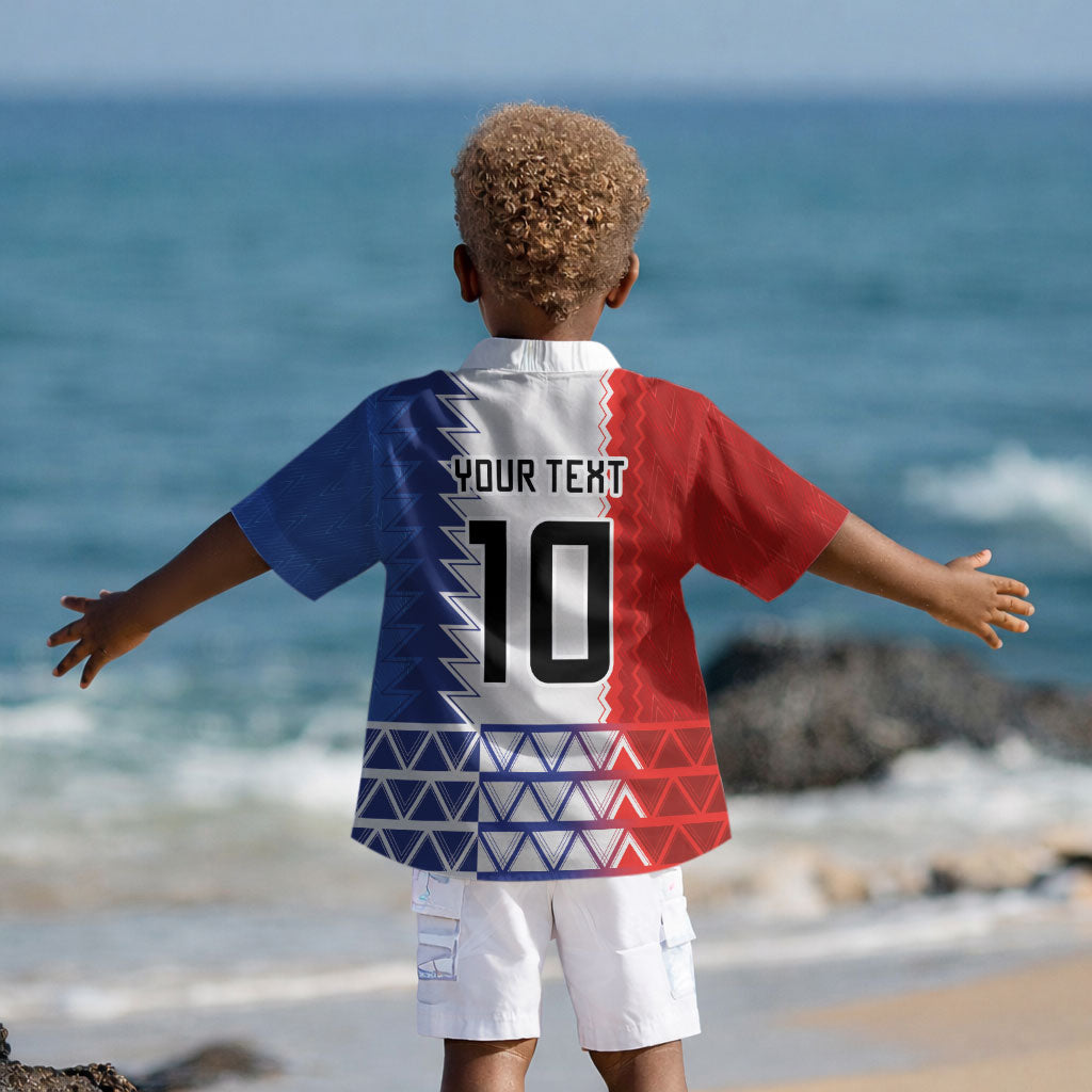 Haiti Football Custom Kid Hawaiian Shirt Tribal African Abstract Graphic LT03