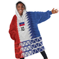 Haiti Football Custom Kid Wearable Blanket Hoodie Tribal African Abstract Graphic