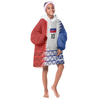 Haiti Football Custom Kid Wearable Blanket Hoodie Tribal African Abstract Graphic