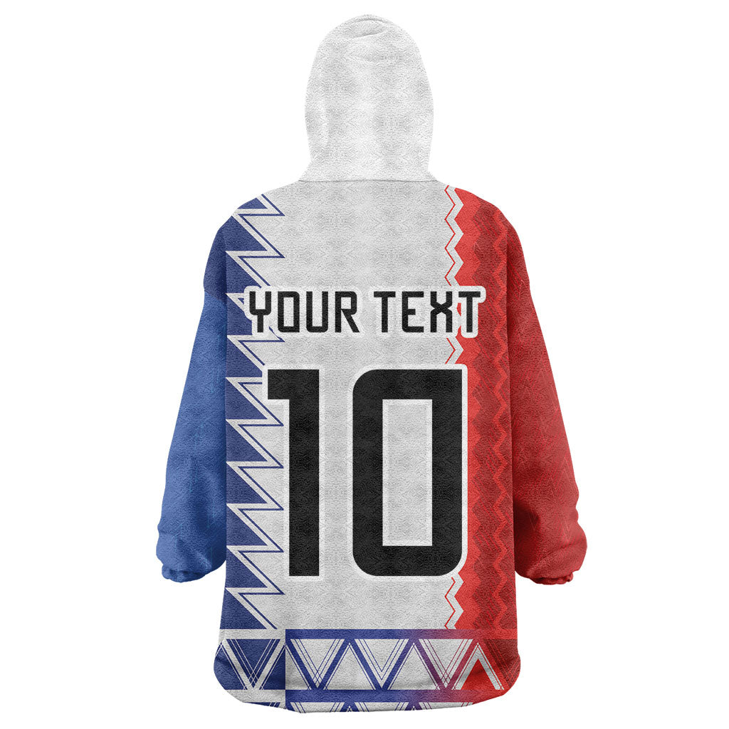 Haiti Football Custom Kid Wearable Blanket Hoodie Tribal African Abstract Graphic