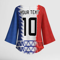 Haiti Football Custom Kimono Sleeve Blouse Tribal African Abstract Graphic