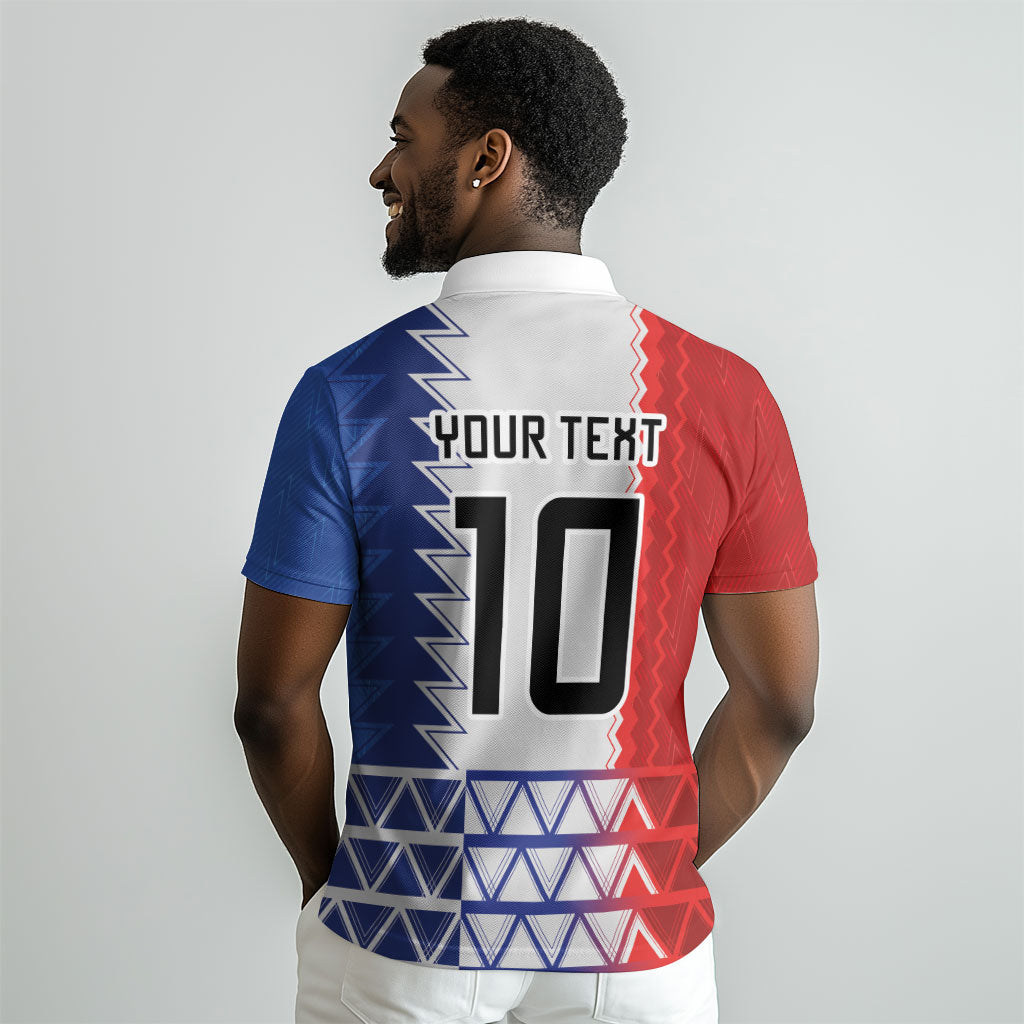 Haiti Football Custom Polo Shirt Tribal African Abstract Graphic LT03