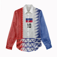 Haiti Football Custom Women Casual Shirt Tribal African Abstract Graphic