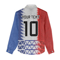 Haiti Football Custom Women Casual Shirt Tribal African Abstract Graphic