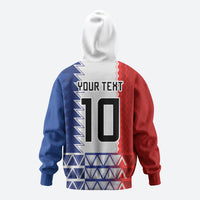 Haiti Football Custom Zip Hoodie Tribal African Abstract Graphic