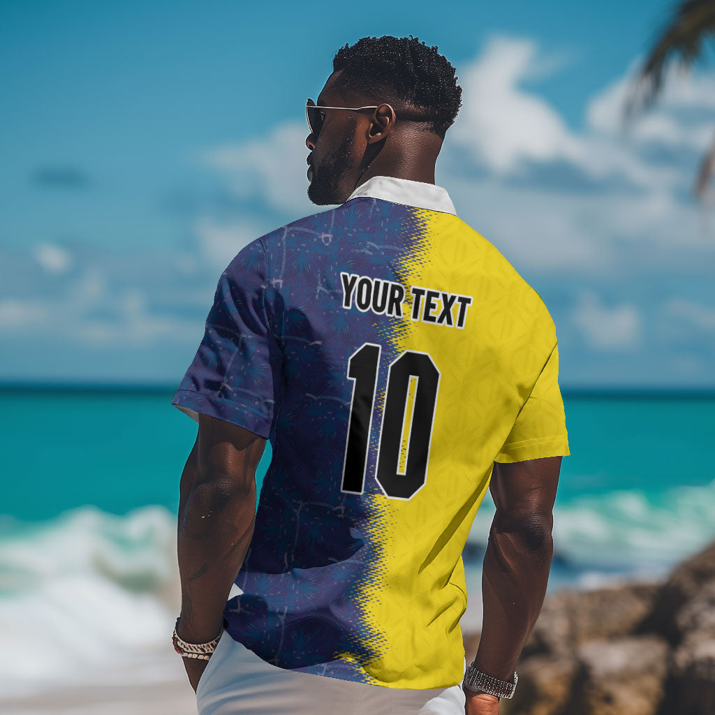 Haiti and Brazil Football Custom Hawaiian Shirt Splash Half Split
