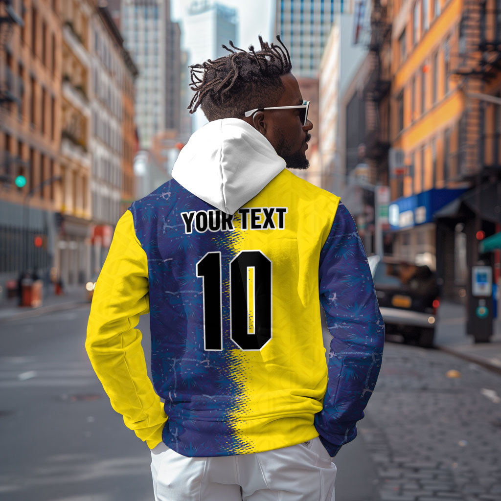 Haiti and Brazil Football Custom Hoodie Splash Half Split