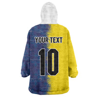 Haiti and Brazil Football Custom Kid Wearable Blanket Hoodie Splash Half Split