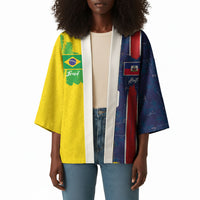 Haiti and Brazil Football Custom Kimono Splash Half Split