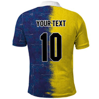 Haiti and Brazil Football Custom Polo Shirt Splash Half Split