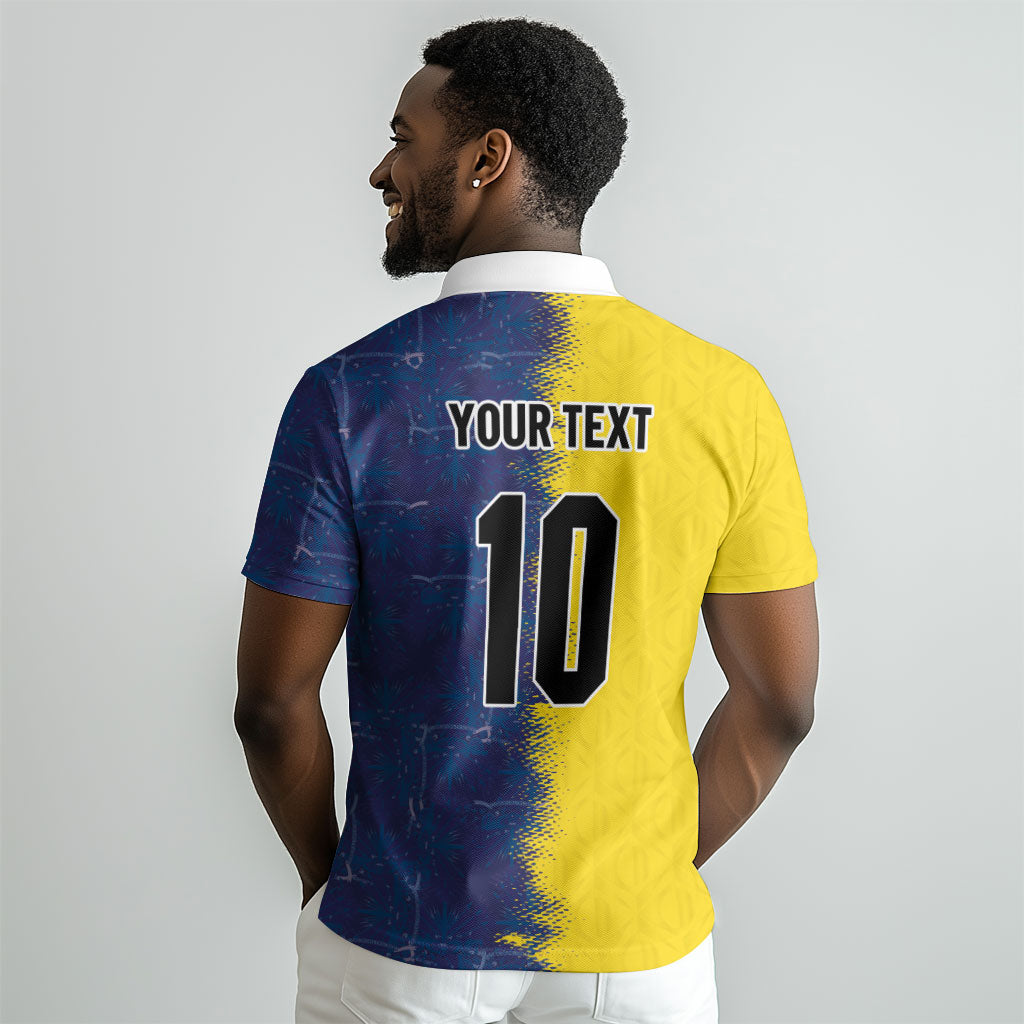 Haiti and Brazil Football Custom Polo Shirt Splash Half Split LT03