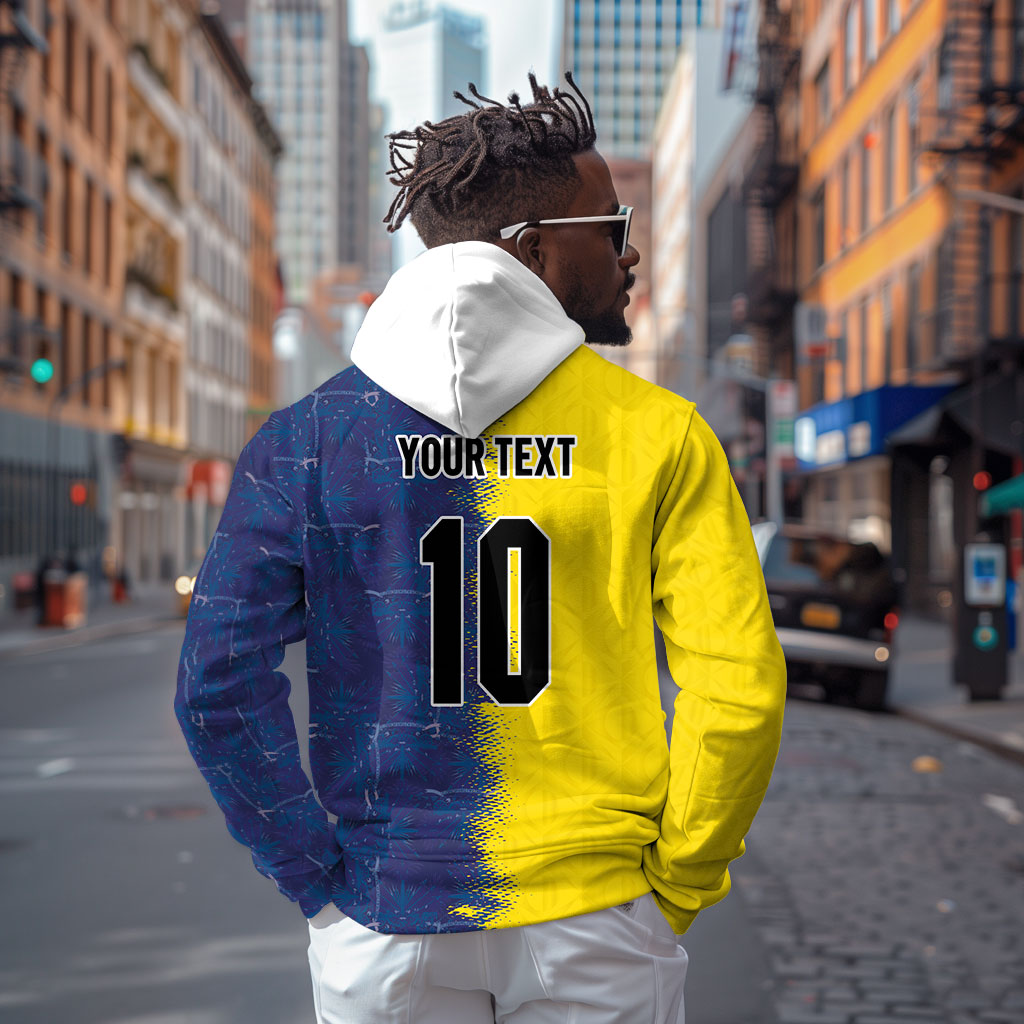 Haiti and Brazil Football Custom Zip Hoodie Splash Half Split