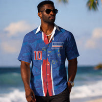 Cabo Verde Custom Hawaiian Shirt Paint Brush Stroke Shark Pattern Map Design LT03
