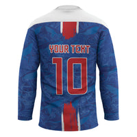 Cabo Verde Custom Hockey Jersey Paint Brush Stroke Shark Pattern Map Design