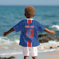 Cabo Verde Custom Kid Hawaiian Shirt Paint Brush Stroke Shark Pattern Map Design