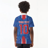 Cabo Verde Custom Kid Polo Shirt Paint Brush Stroke Shark Pattern Map Design