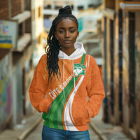Cote D'Ivoire Football Custom Hoodie Abstract Wave Pattern Tribal Sporty Style
