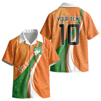 Cote D'Ivoire Football Custom Kid Hawaiian Shirt Abstract Wave Pattern Tribal Sporty Style LT03