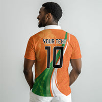 Cote D'Ivoire Football Custom Polo Shirt Abstract Wave Pattern Tribal Sporty Style LT03