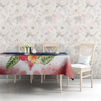 Guam and United States Together Tablecloth Bald Eagle and Guam Seal with Flower and Tribal Tattoos - Wonder Print Shop